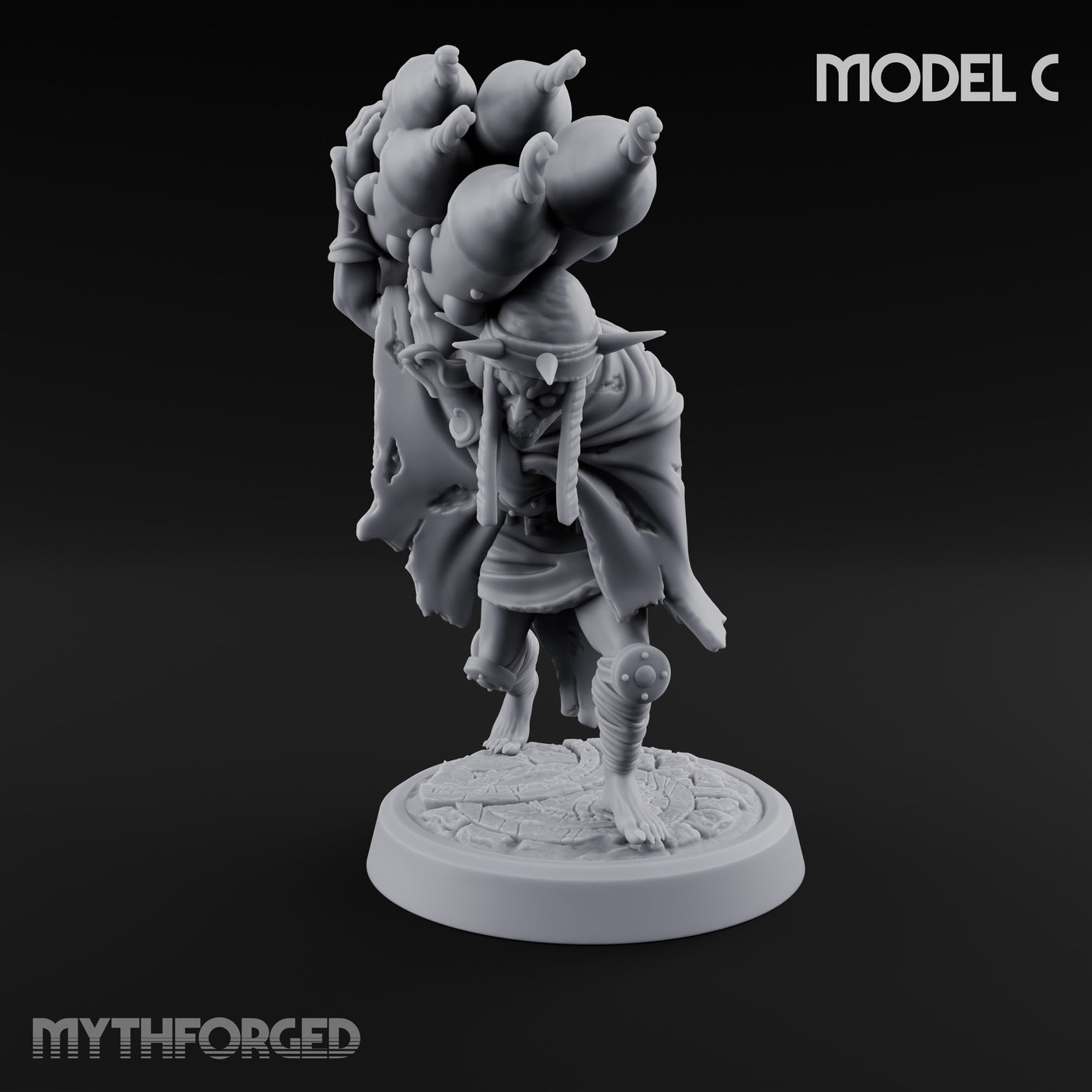 Lantern Pole Carrying Goblin Scout C Miniature for Dungeons and Dragons, Pathfinder or other TTRPGs
