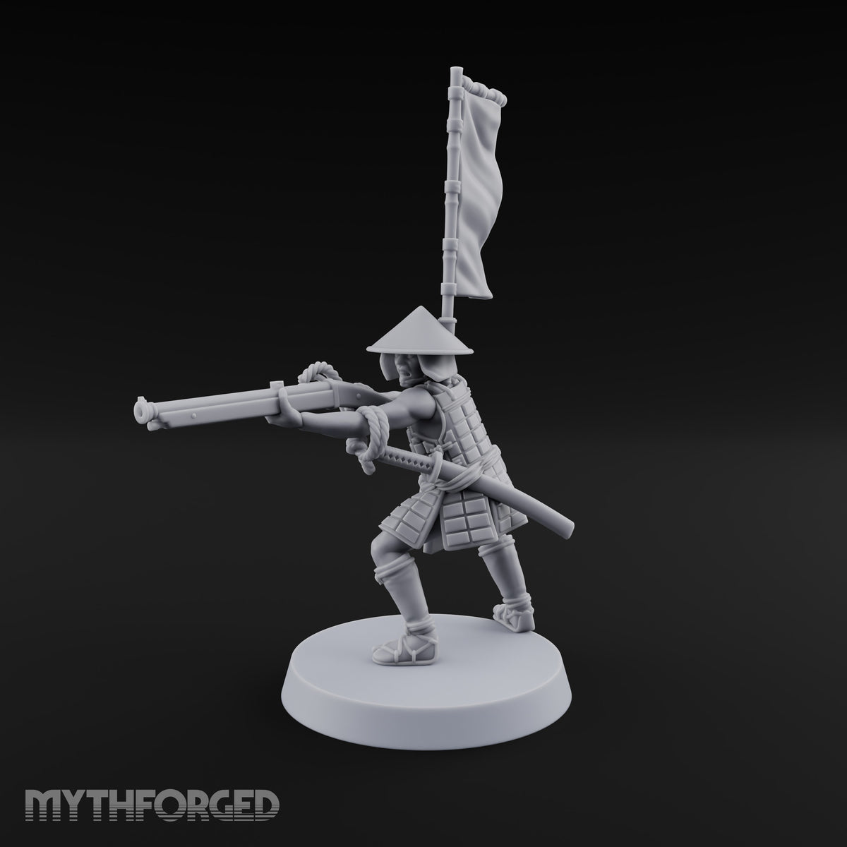 Priming the Volley Human Ashigaru Musketeer D