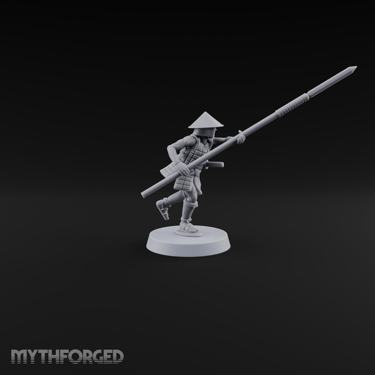 Charging Headlong Human Ashigaru Spearmen — D
