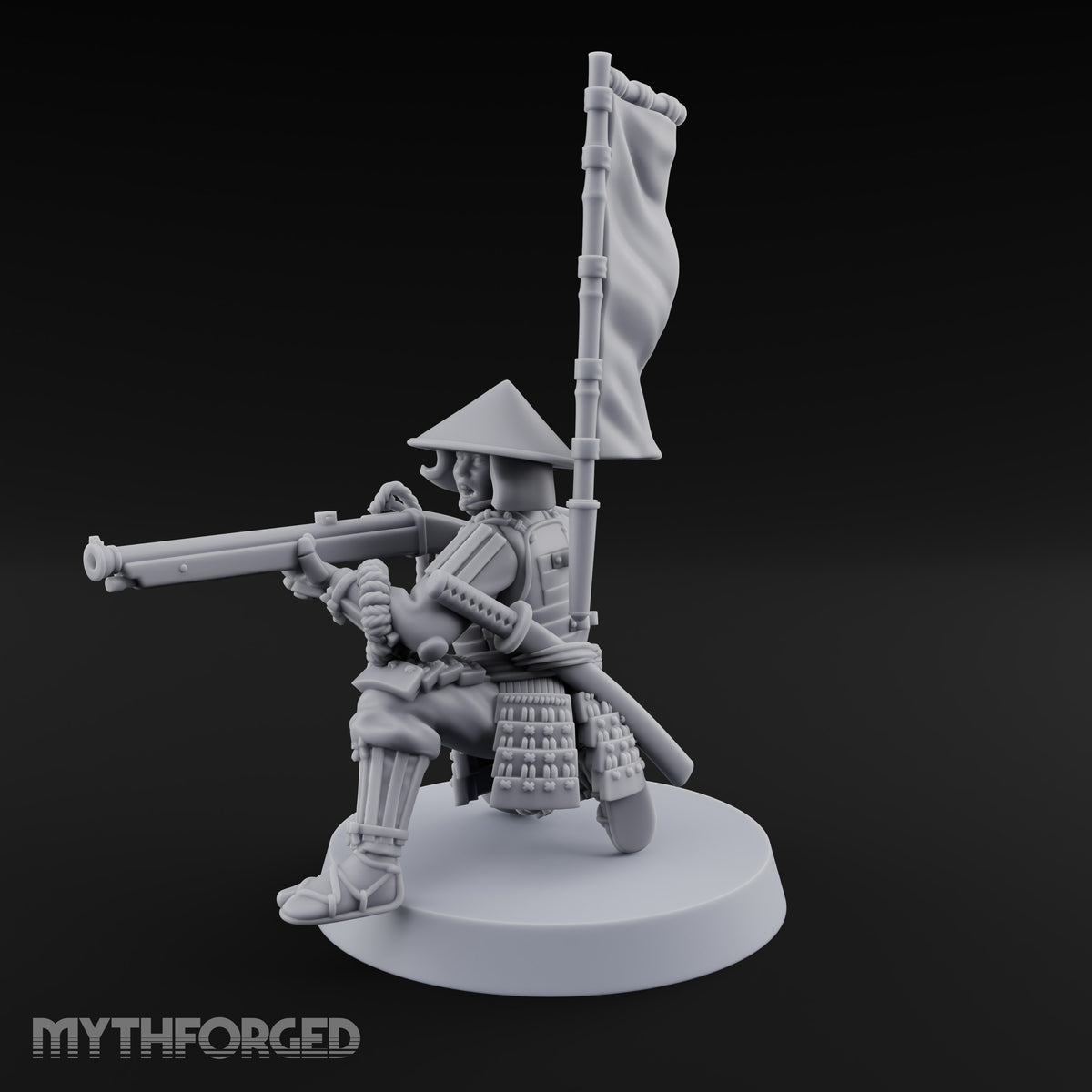 Matchlocks at the Ready Human Ashigaru Musketeer J