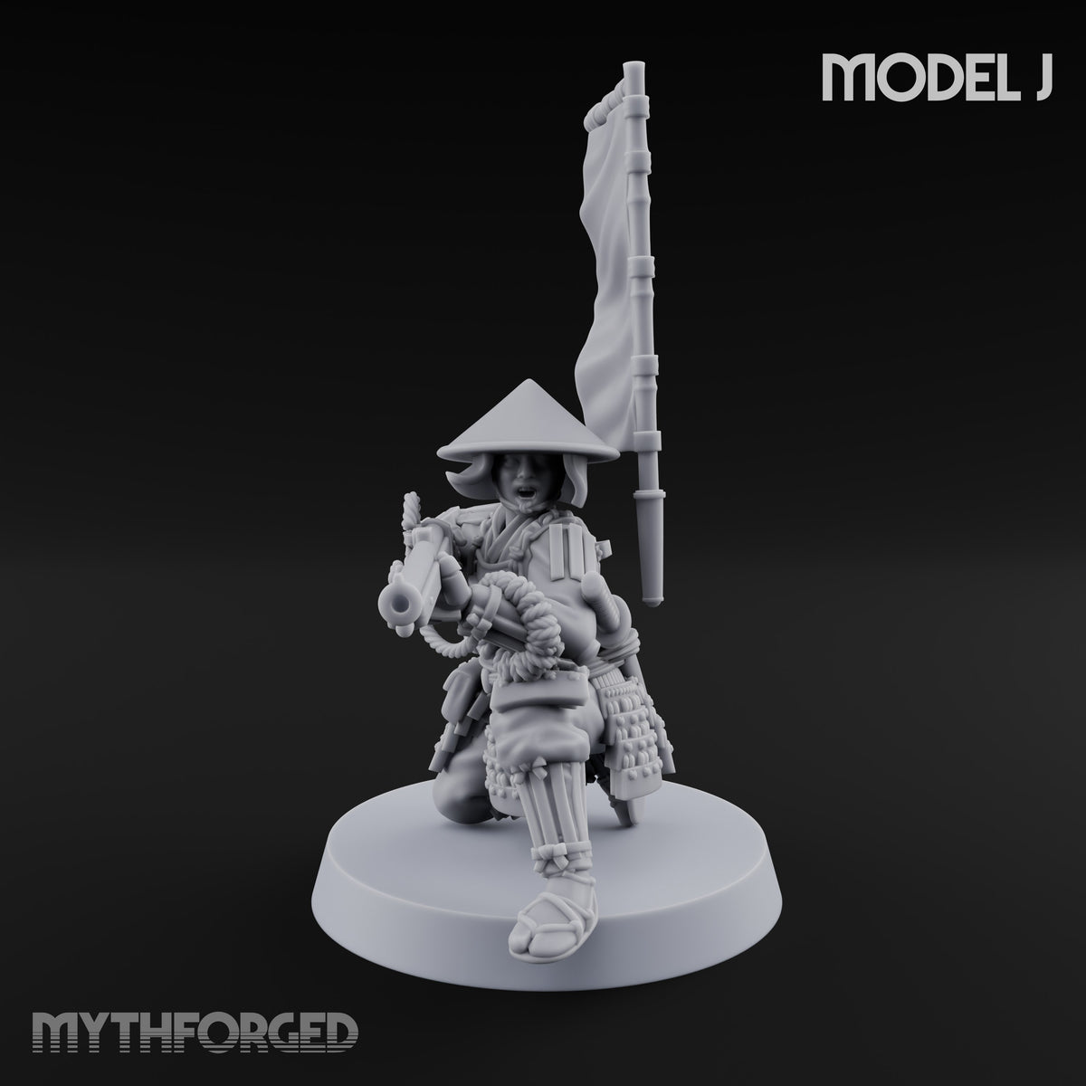 Matchlocks at the Ready Human Ashigaru Musketeers — J