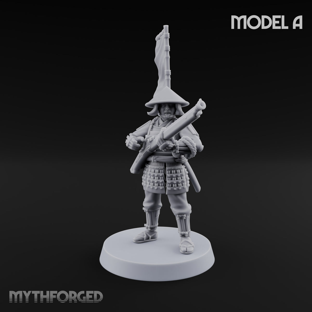 Matchlocks at the Ready Human Ashigaru Musketeer A