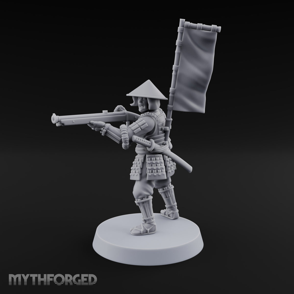 Matchlocks at the Ready Human Ashigaru Musketeer C