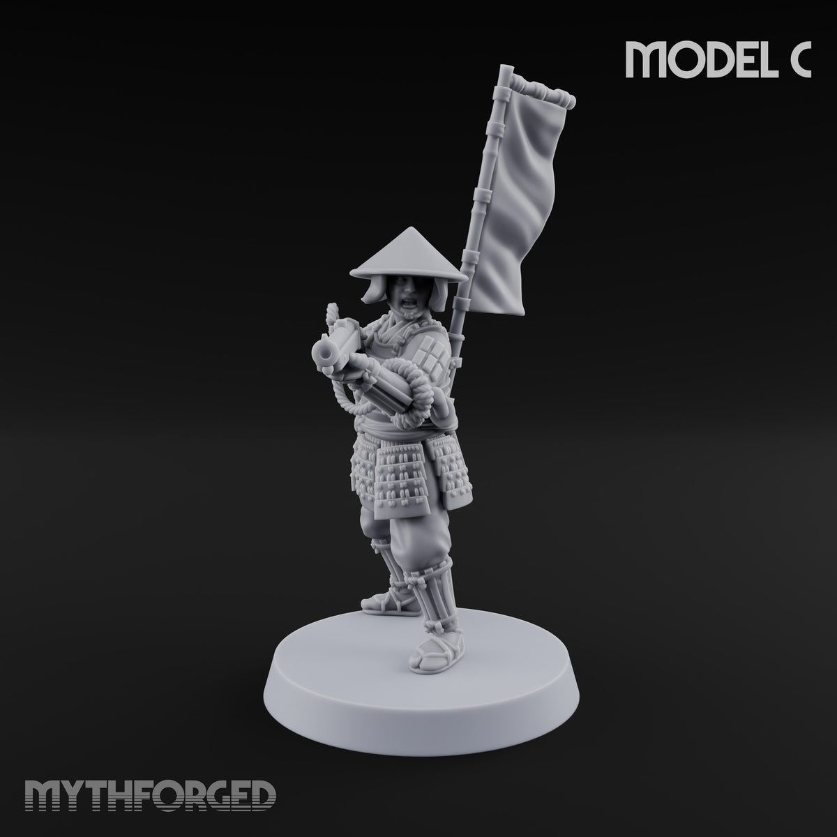 Matchlocks at the Ready Human Ashigaru Musketeer C