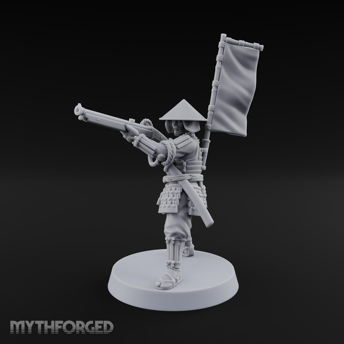Matchlocks at the Ready Human Ashigaru Musketeer D