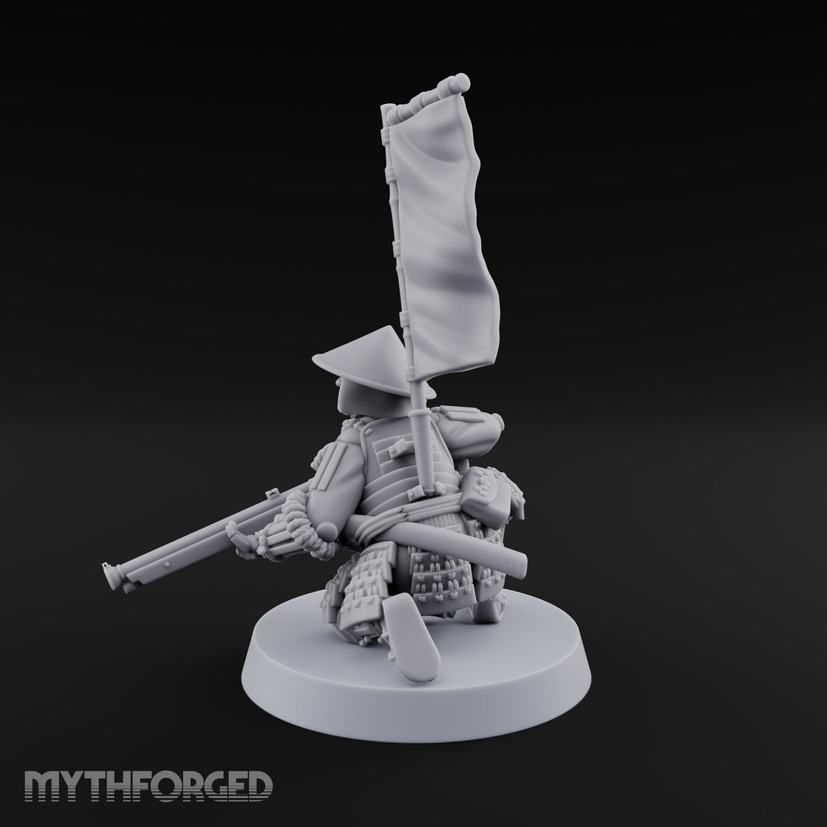 Matchlocks at the Ready Human Ashigaru Musketeer F