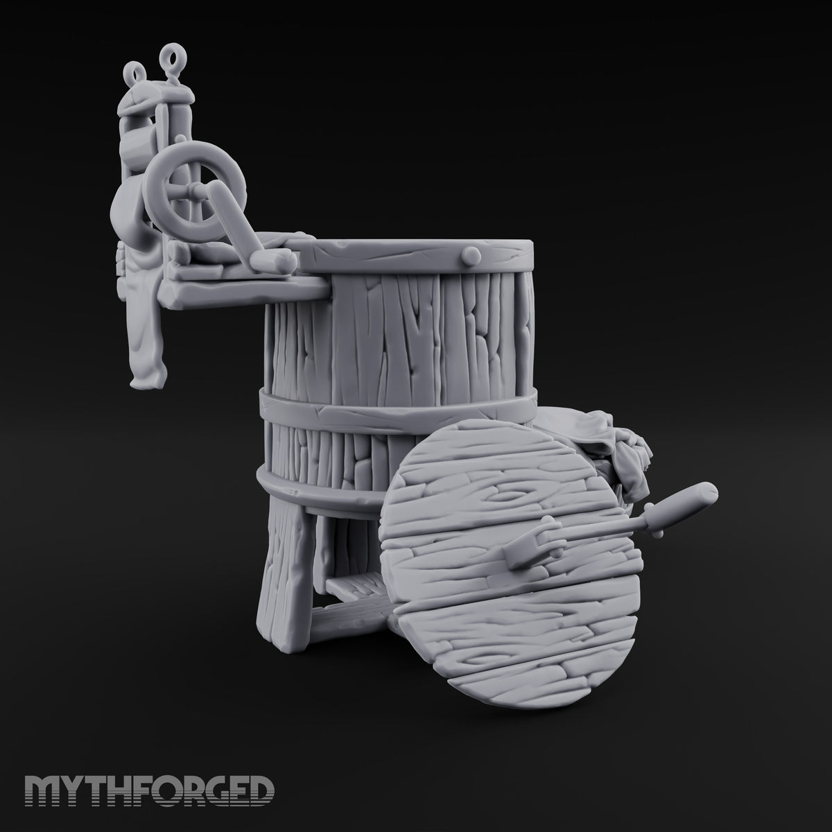 Wrung Out Wooden Laundry Wash Machine