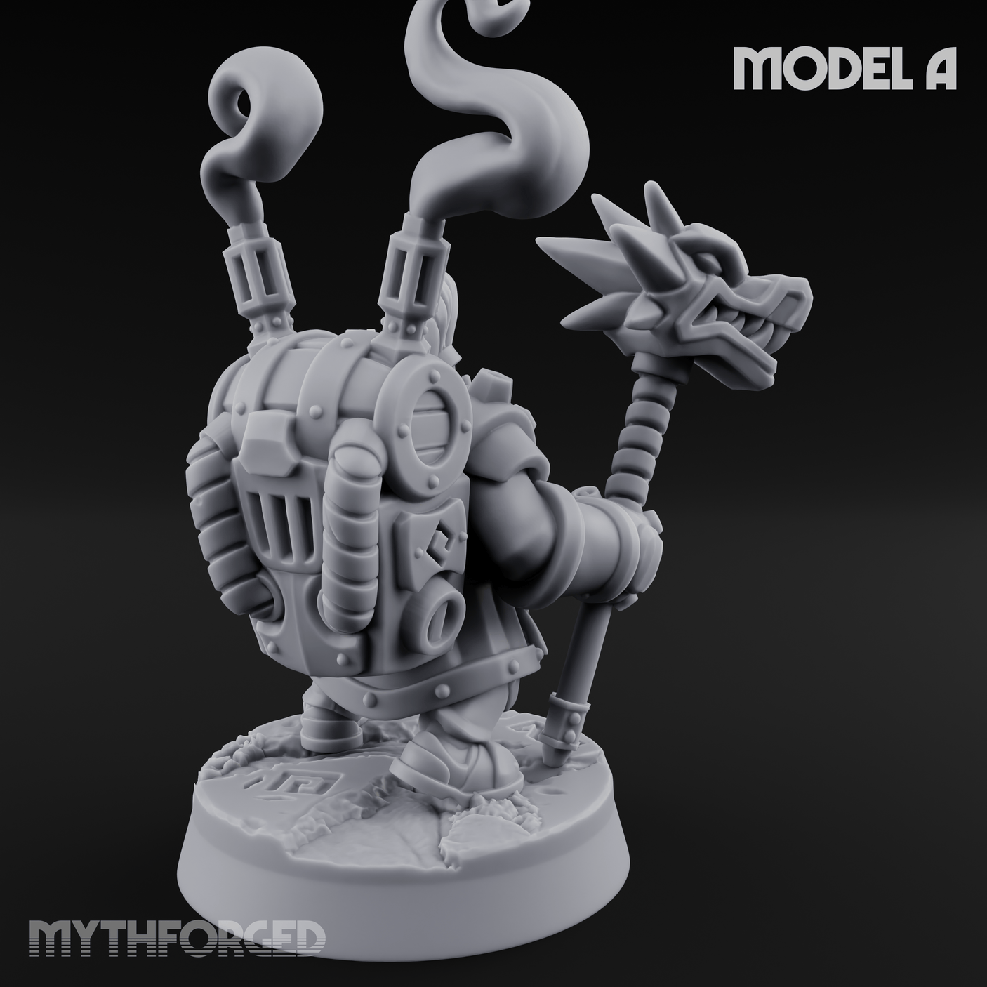 Clicking and Whirring Dwarf Artificers A Miniature for Dungeons and Dragons, Pathfinder or other TTRPGs