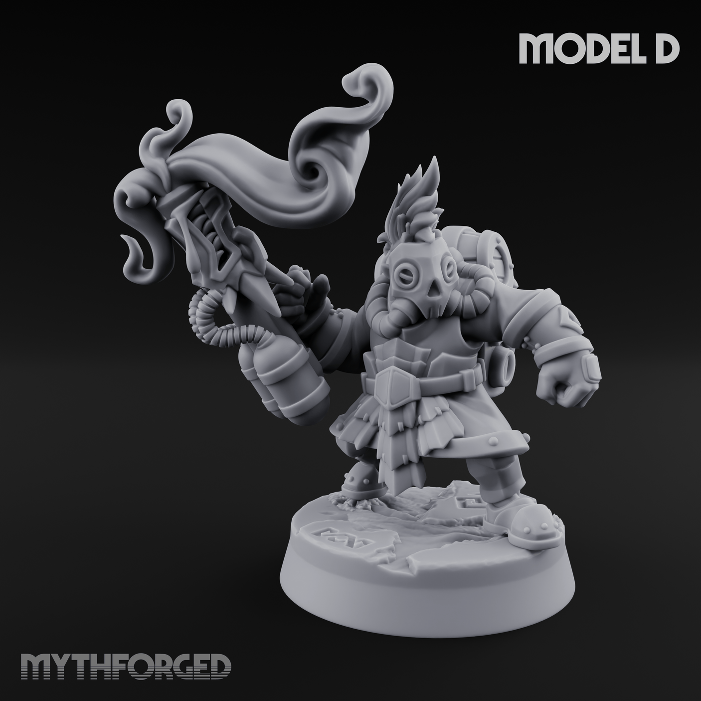 Clicking and Whirring Dwarf Artificers D Miniature for Dungeons and Dragons, Pathfinder or other TTRPGs