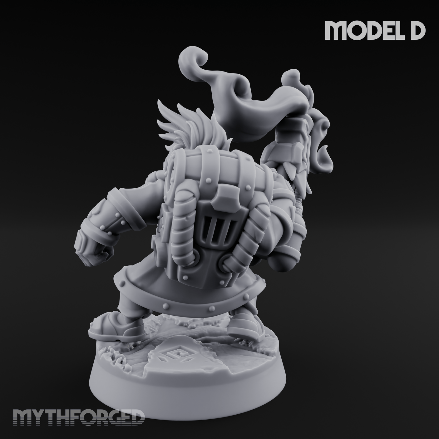 Clicking and Whirring Dwarf Artificers D Miniature for Dungeons and Dragons, Pathfinder or other TTRPGs