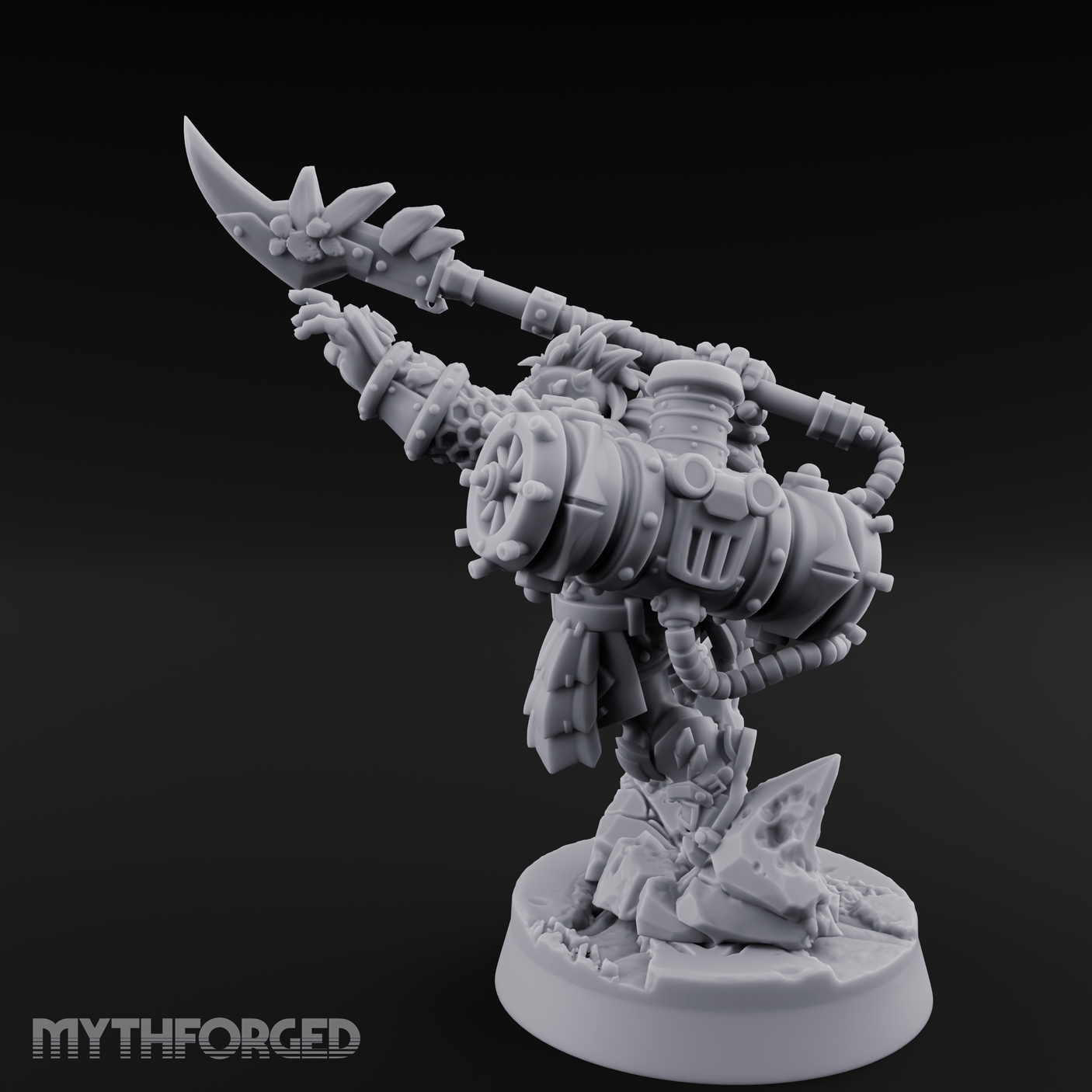 Weapon Held High Triumphant Fire Dwarf Warlord Miniature for Dungeons and Dragons, Pathfinder or other TTRPGs