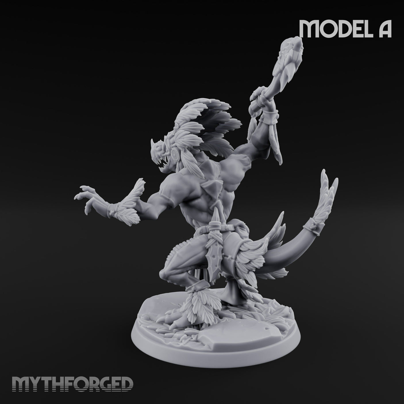 Leaf And Bone Adorned Lizardfolk Shaman A gallery 7