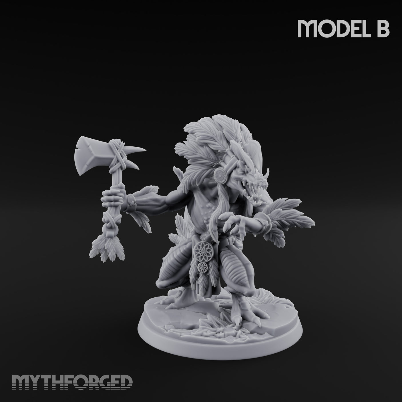 Leaf And Bone Adorned Lizardfolk Shaman B gallery 8