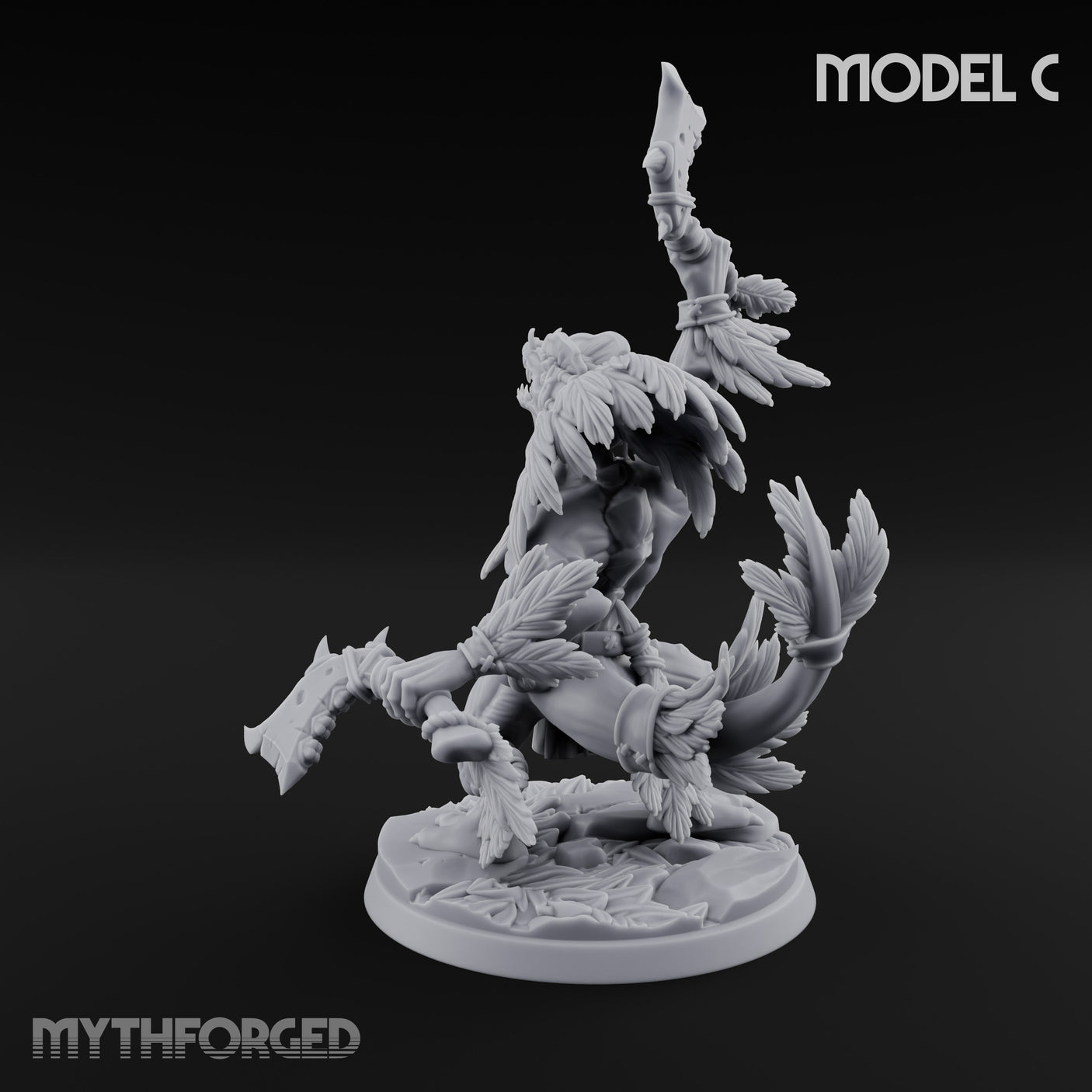 Leaf And Bone Adorned Lizardfolk Shaman C gallery 5
