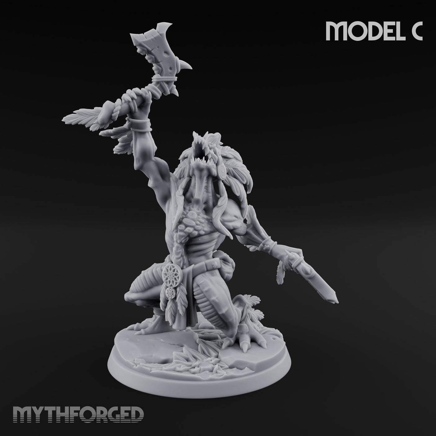 Leaf And Bone Adorned Lizardfolk Shaman C gallery 8