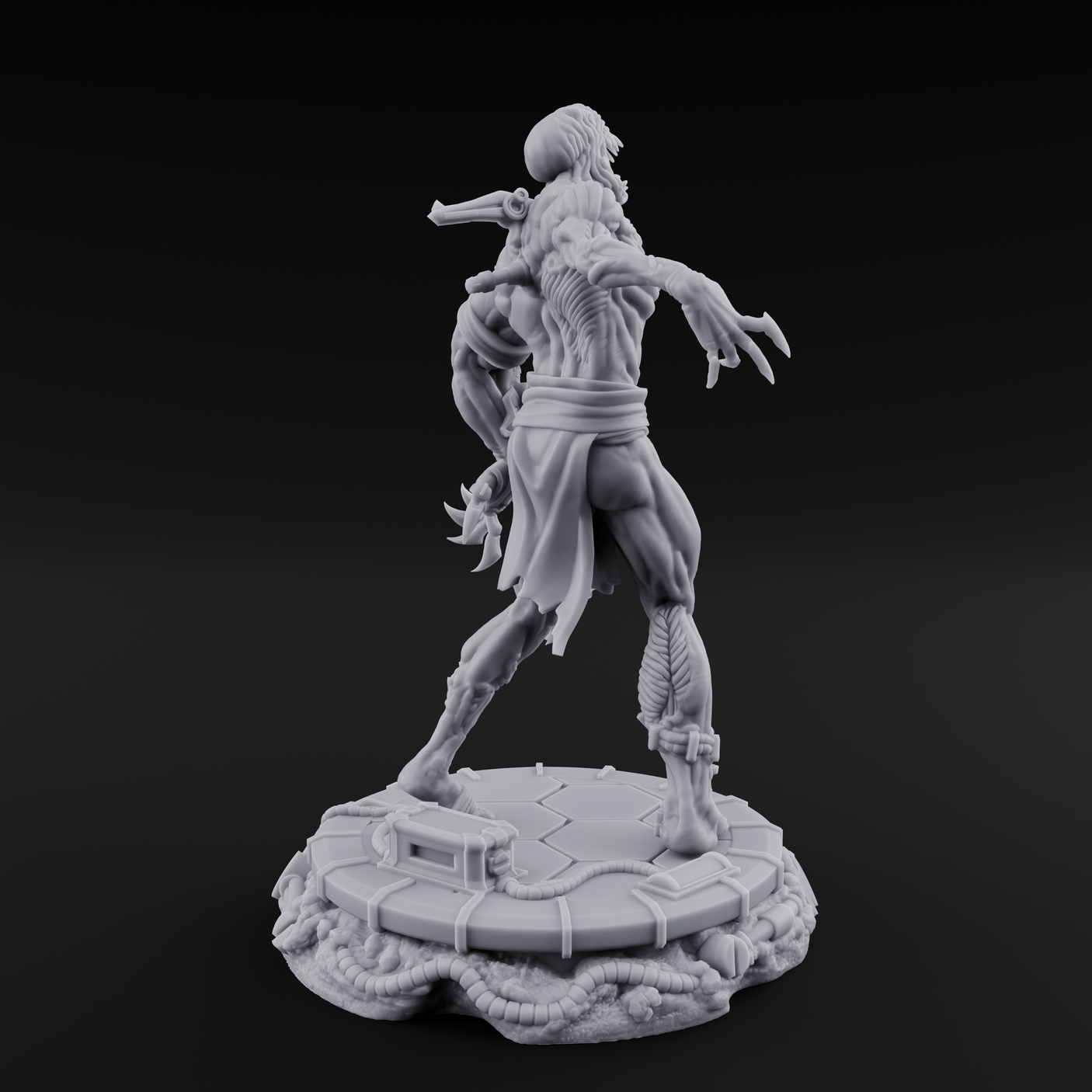 Jaw Dropping Cyborg Mutant A Miniature for Dungeons and Dragons, Pathfinder or other TTRPGs