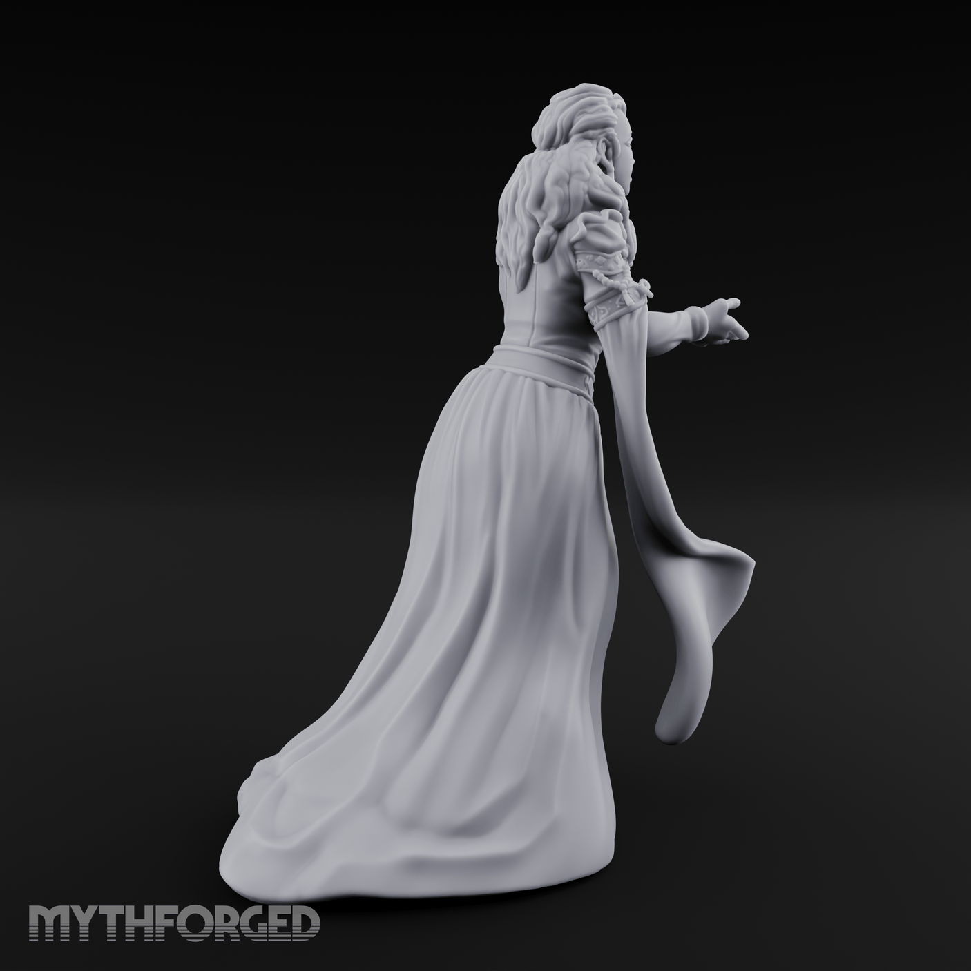 Draped In Elegance Human Noble Miniature for Dungeons and Dragons, Pathfinder or other TTRPGs