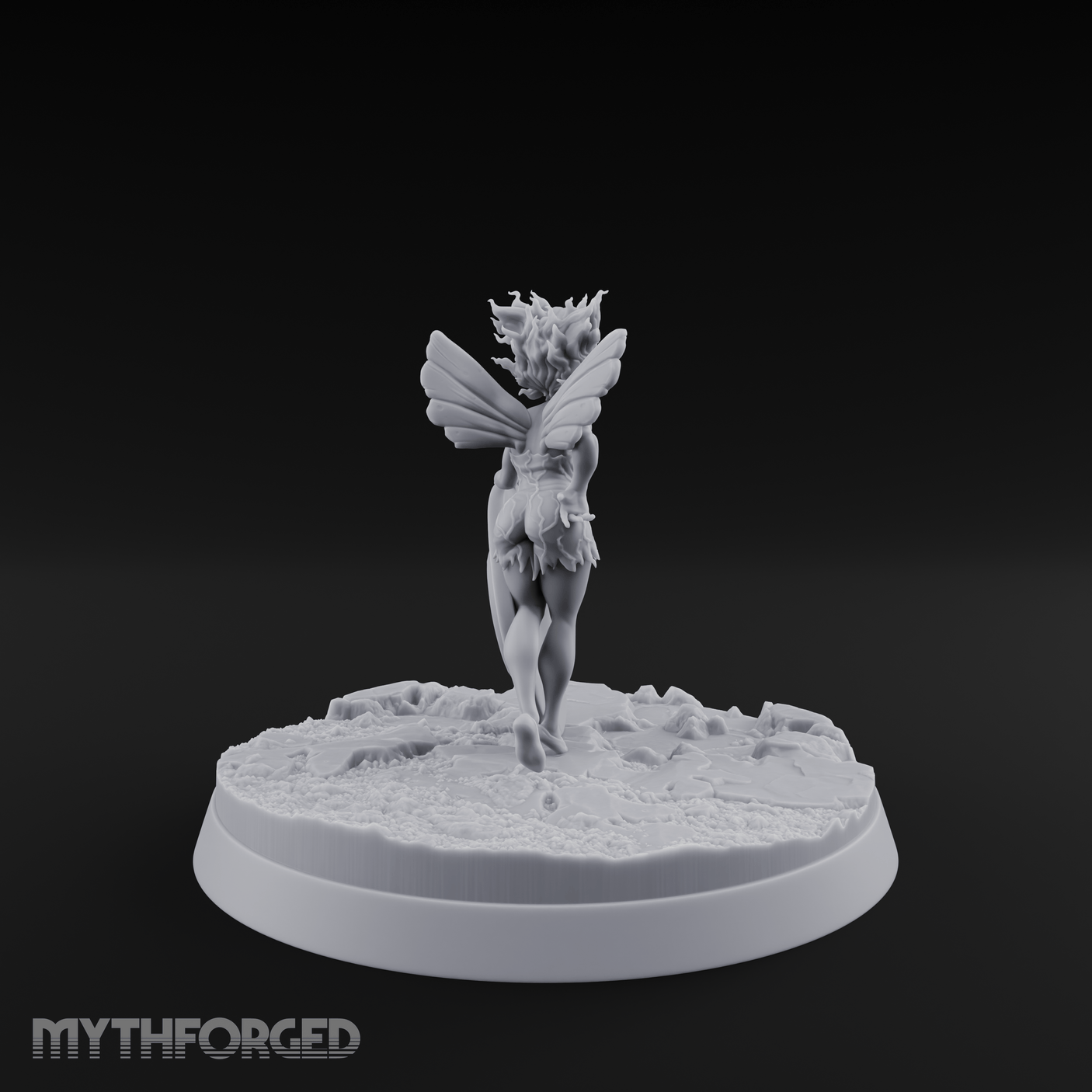 Perched On A Plate Pixie Miniature for Dungeons and Dragons, Pathfinder or other TTRPGs