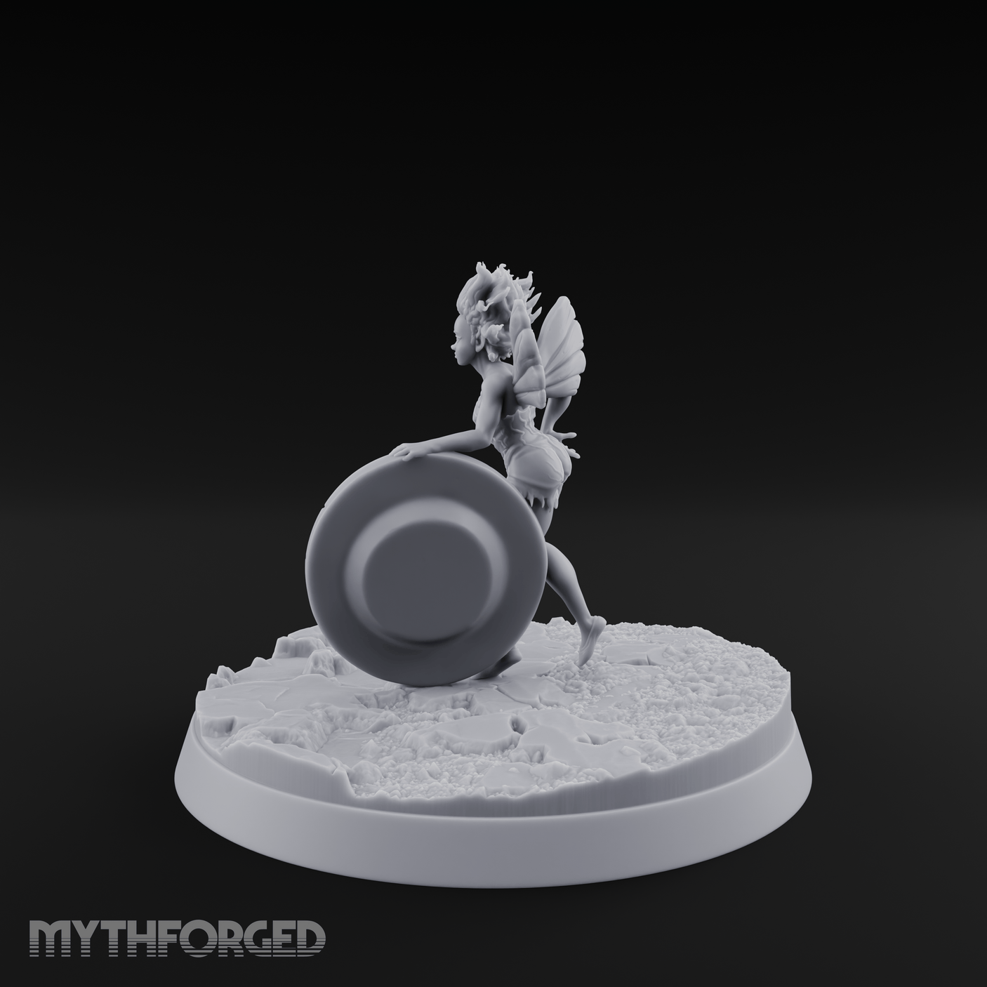 Perched On A Plate Pixie Miniature for Dungeons and Dragons, Pathfinder or other TTRPGs