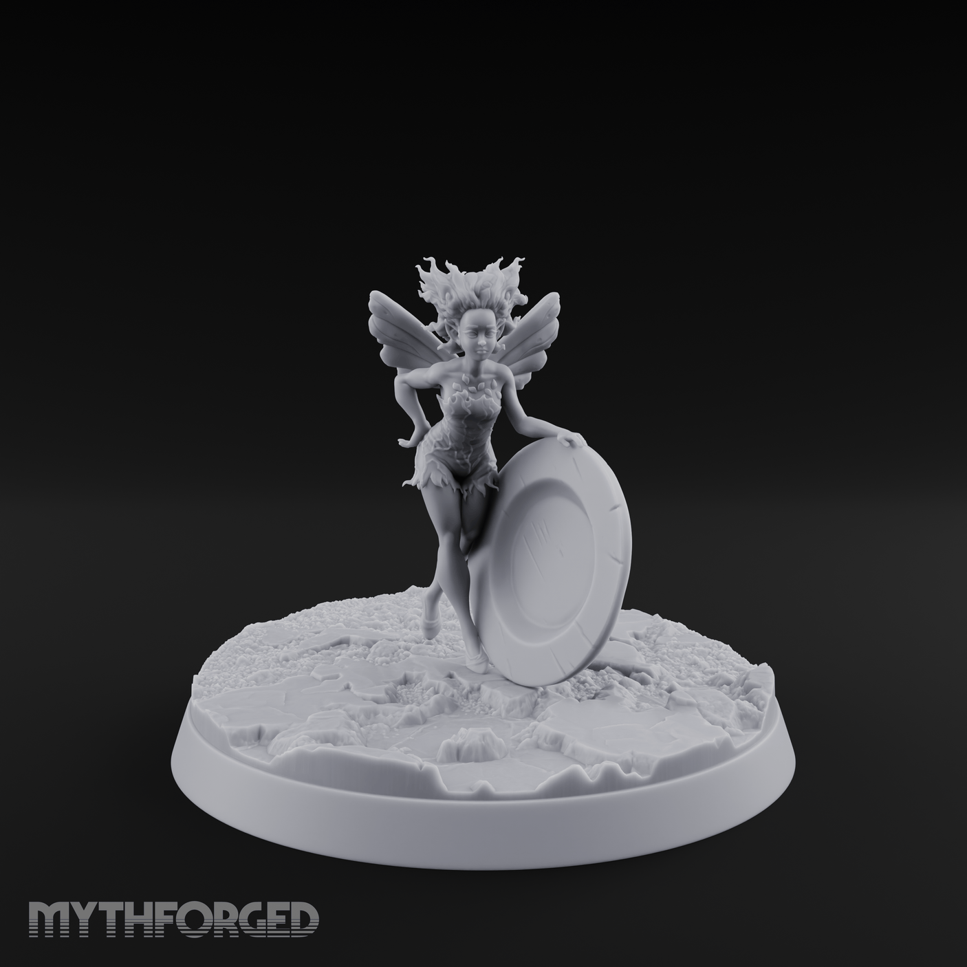 Perched On A Plate Pixie Miniature for Dungeons and Dragons, Pathfinder or other TTRPGs