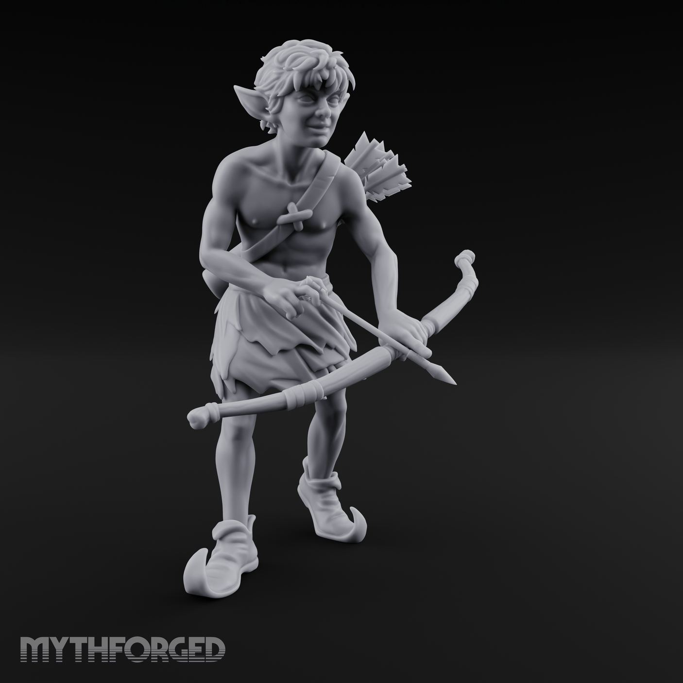 Quiver Shouldered Pixie Archer Miniature for Dungeons and Dragons, Pathfinder or other TTRPGs