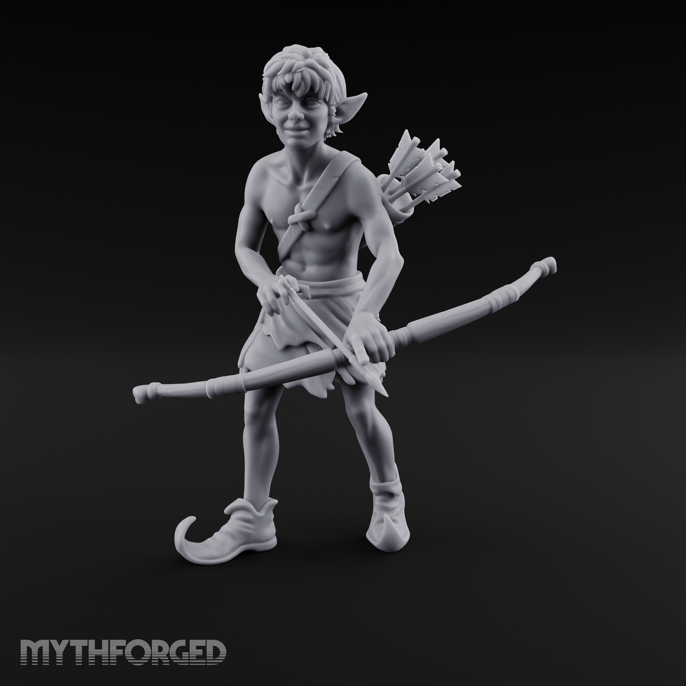 Quiver Shouldered Pixie Archer Miniature for Dungeons and Dragons, Pathfinder or other TTRPGs