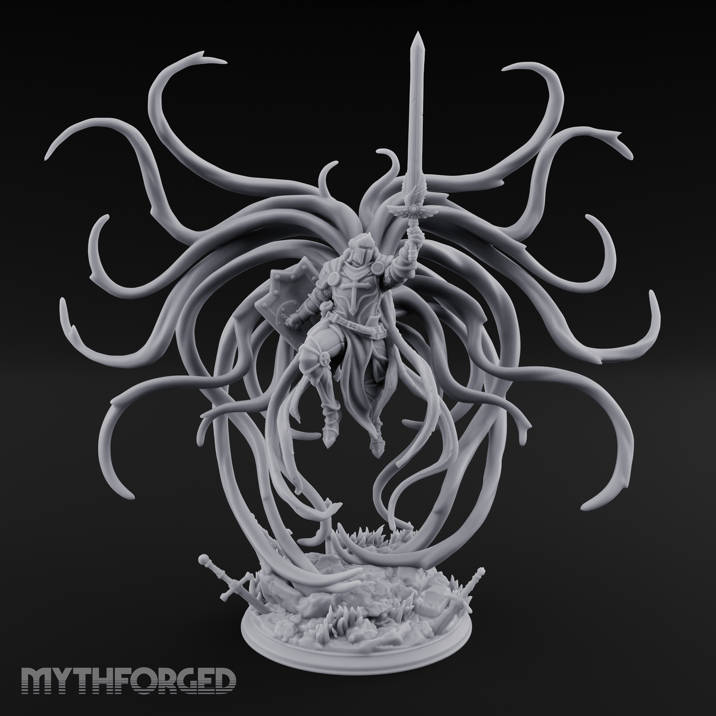 Exploding With Power Angel Miniature for Dungeons and Dragons, Pathfinder or other TTRPGs