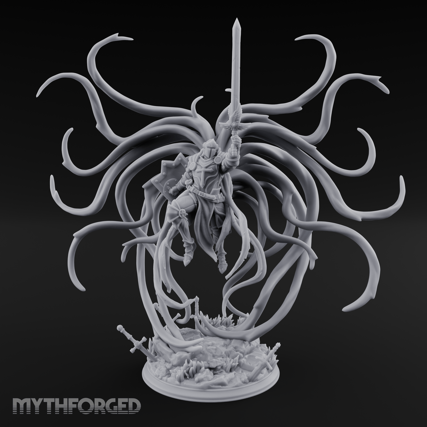 Exploding With Power Angel Miniature for Dungeons and Dragons, Pathfinder or other TTRPGs