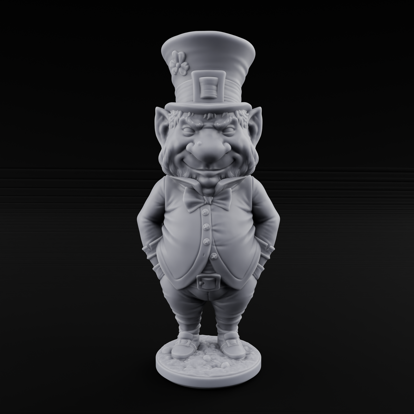 Pot Of Gold Guarding Gnome Leprechauns Miniature for Dungeons and Dragons, Pathfinder or other TTRPGs