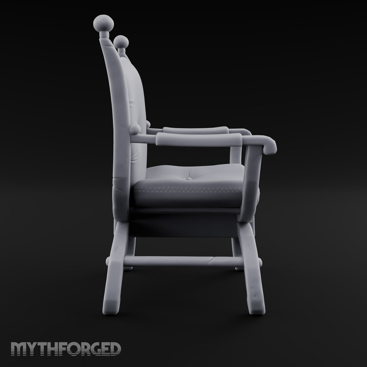 Scholar's Seat Awaits Ornate Cushioned Armchair