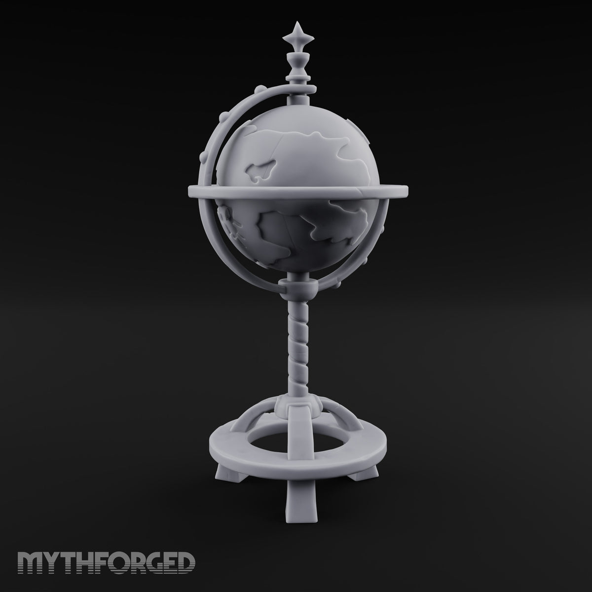 Spun Past Every Border Ornate Standing World Globe
