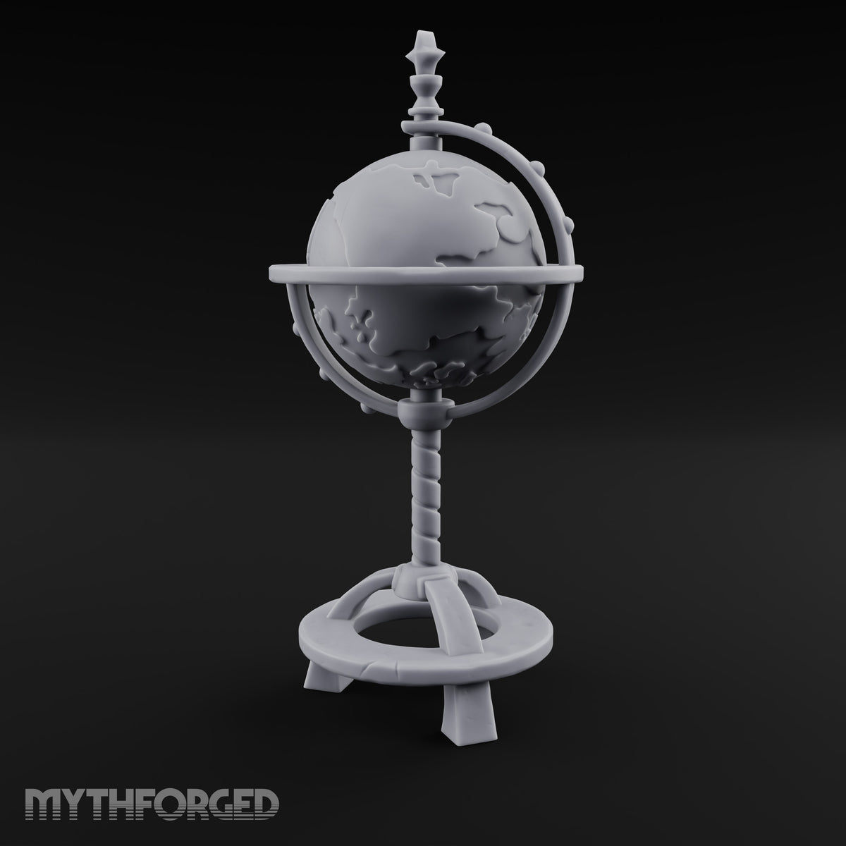 Spun Past Every Border Ornate Standing World Globe