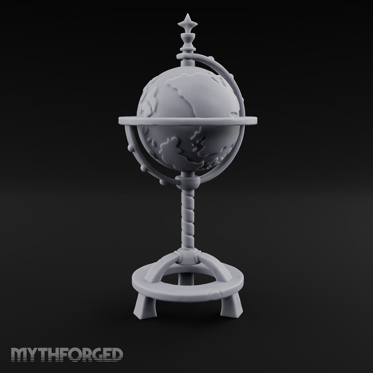 Spun Past Every Border Ornate Standing World Globe