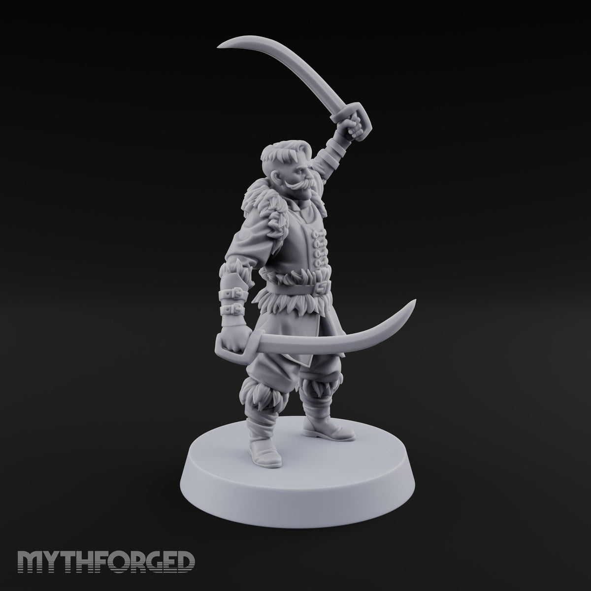Moustache Waxed, Sabres Drawn Twice Human Dual Sabre Warrior A
