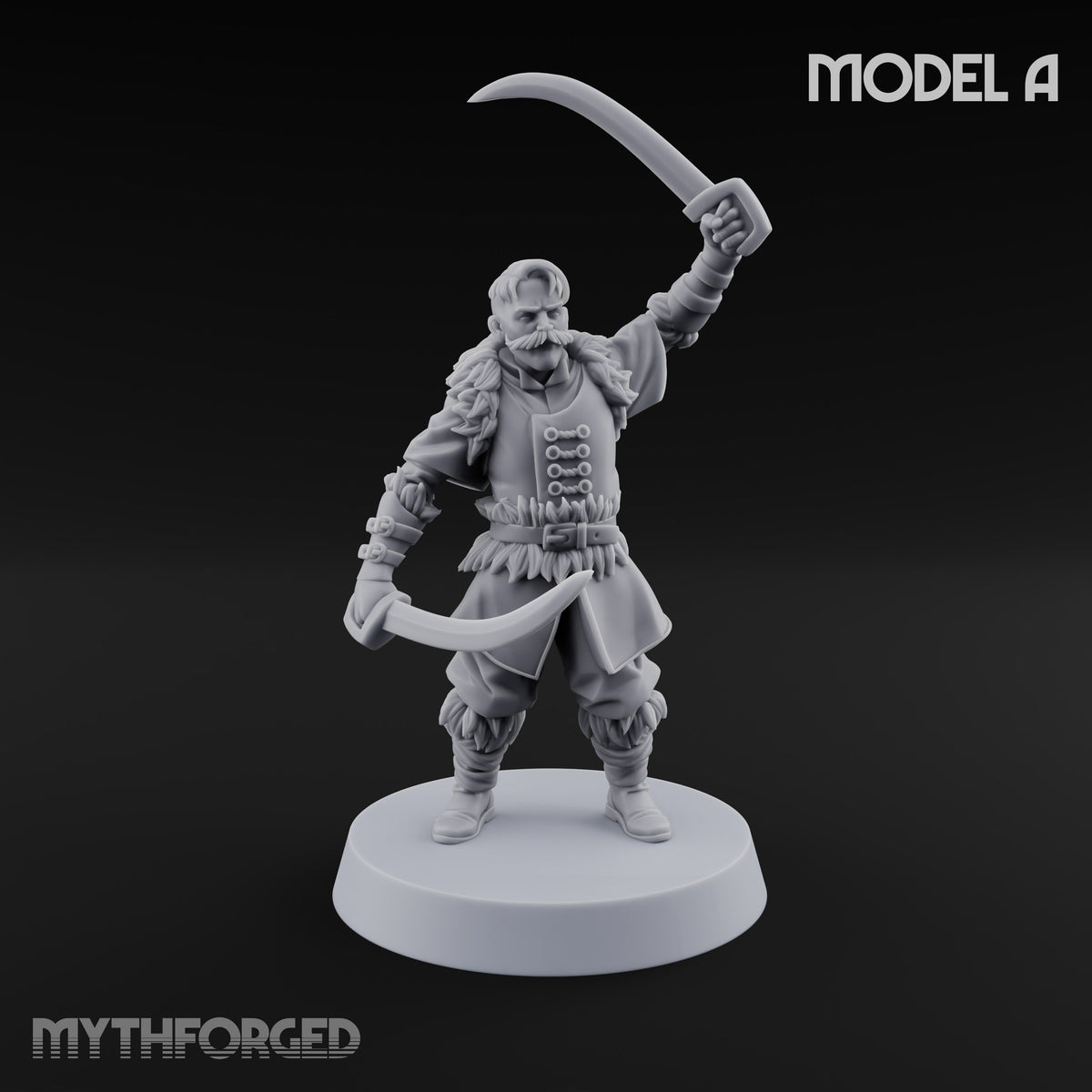 Moustache Waxed, Sabres Drawn Twice Human Dual Sabre Warriors — A