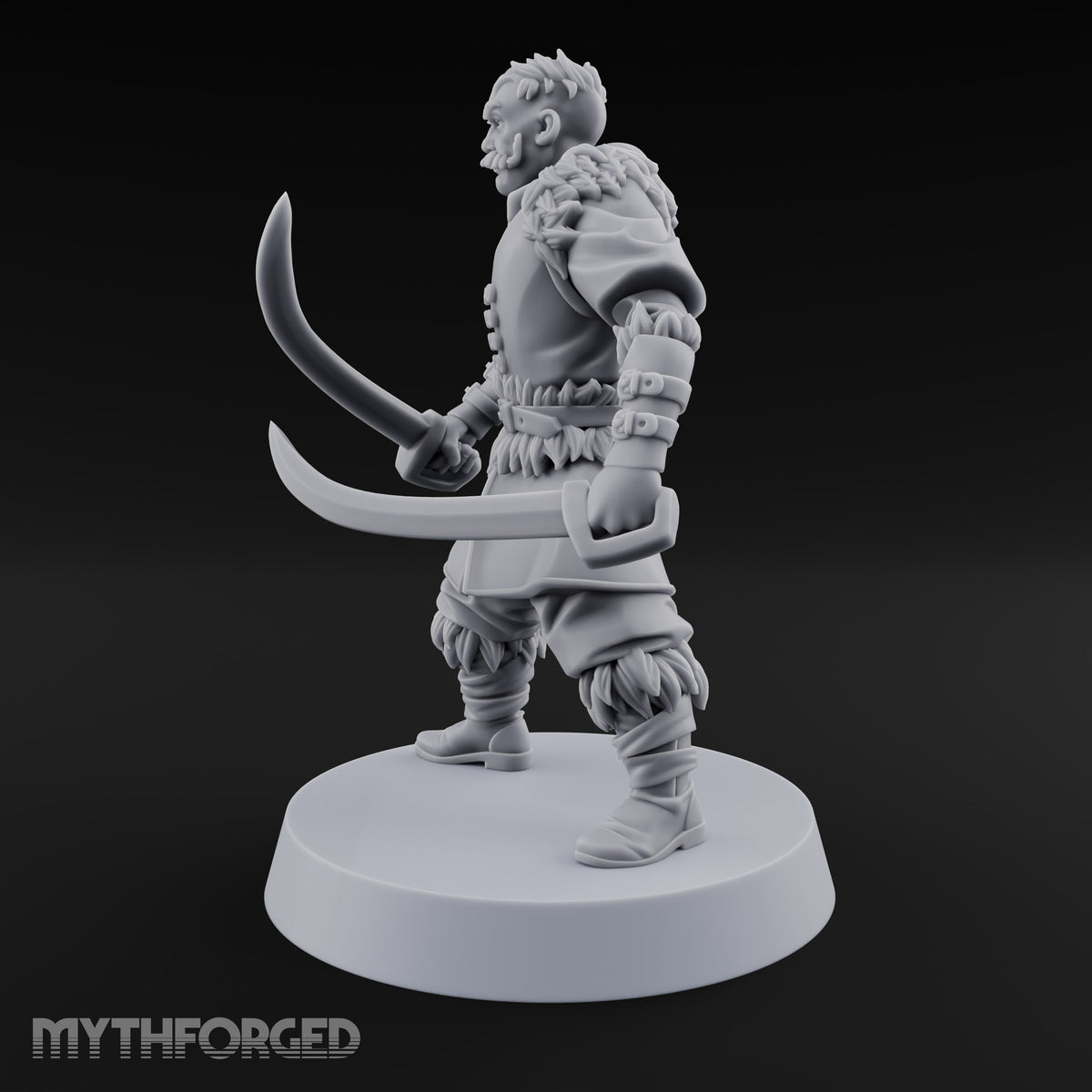 Moustache Waxed, Sabres Drawn Twice Human Dual Sabre Warrior B
