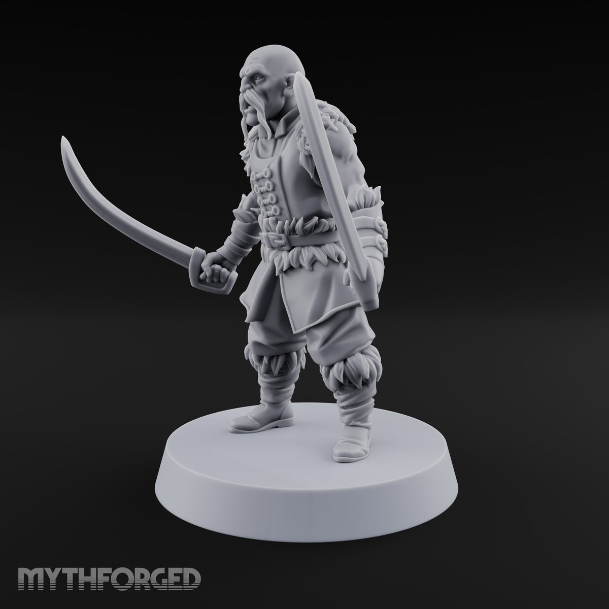 Moustache Waxed, Sabres Drawn Twice Human Dual Sabre Warrior D