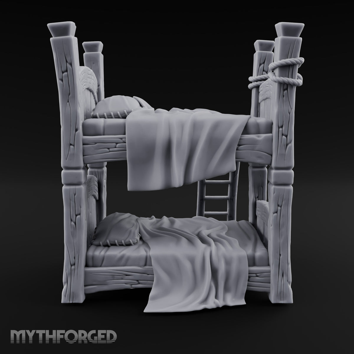 Top Bunk Is Taken Wooden Bunk Bed with Ladder