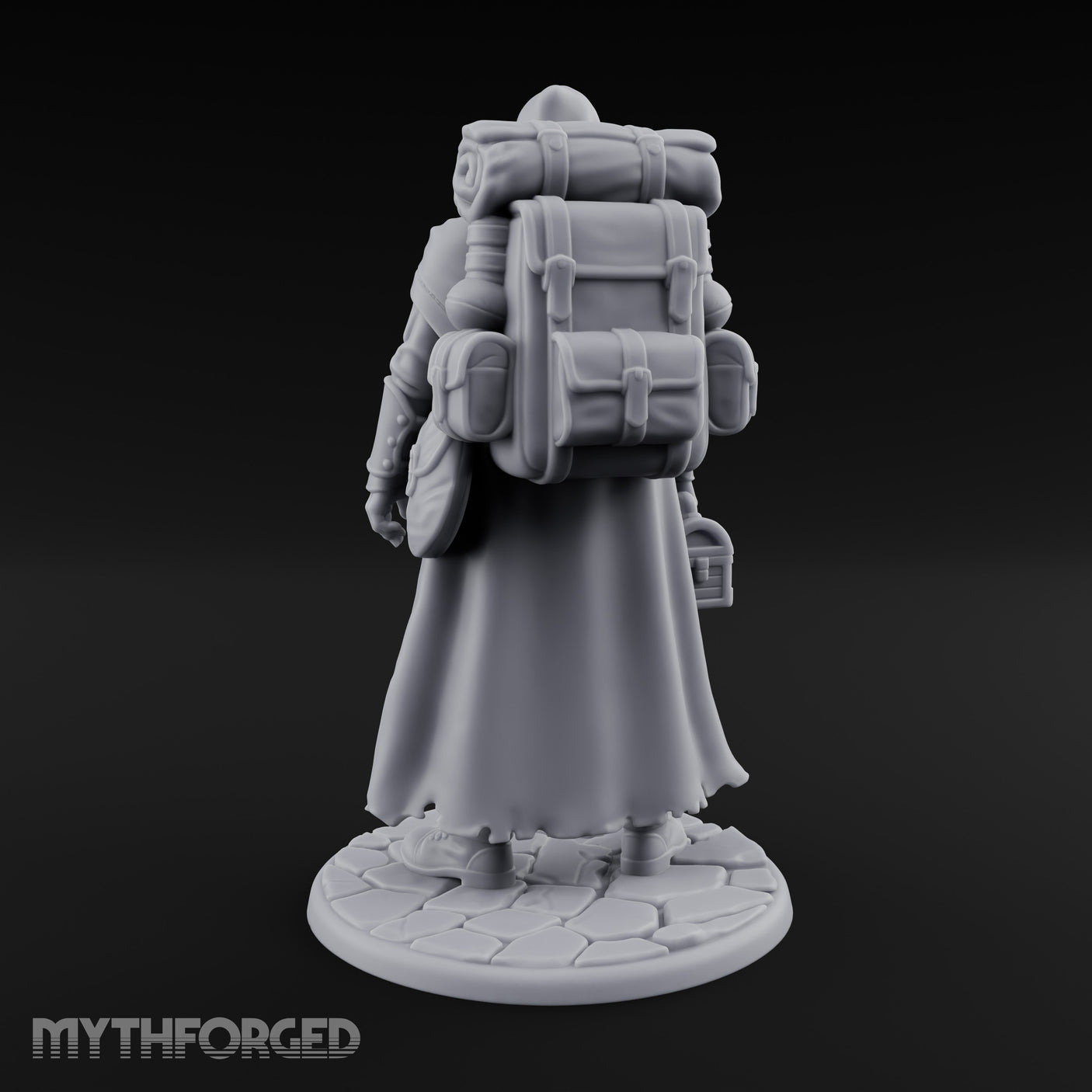 Loot Hauling Human Rogue Miniature for Dungeons and Dragons, Pathfinder or other TTRPGs