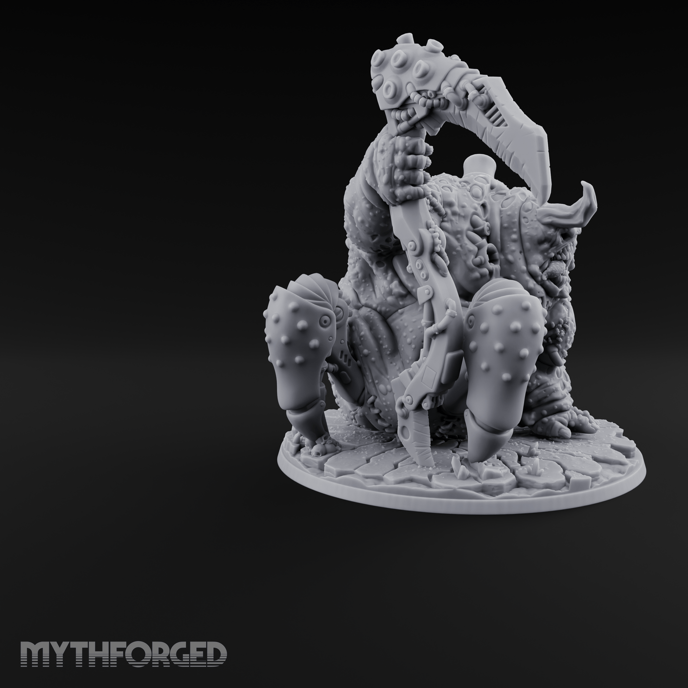 Dripping Plague Ogre Miniature for Dungeons and Dragons, Pathfinder or other TTRPGs