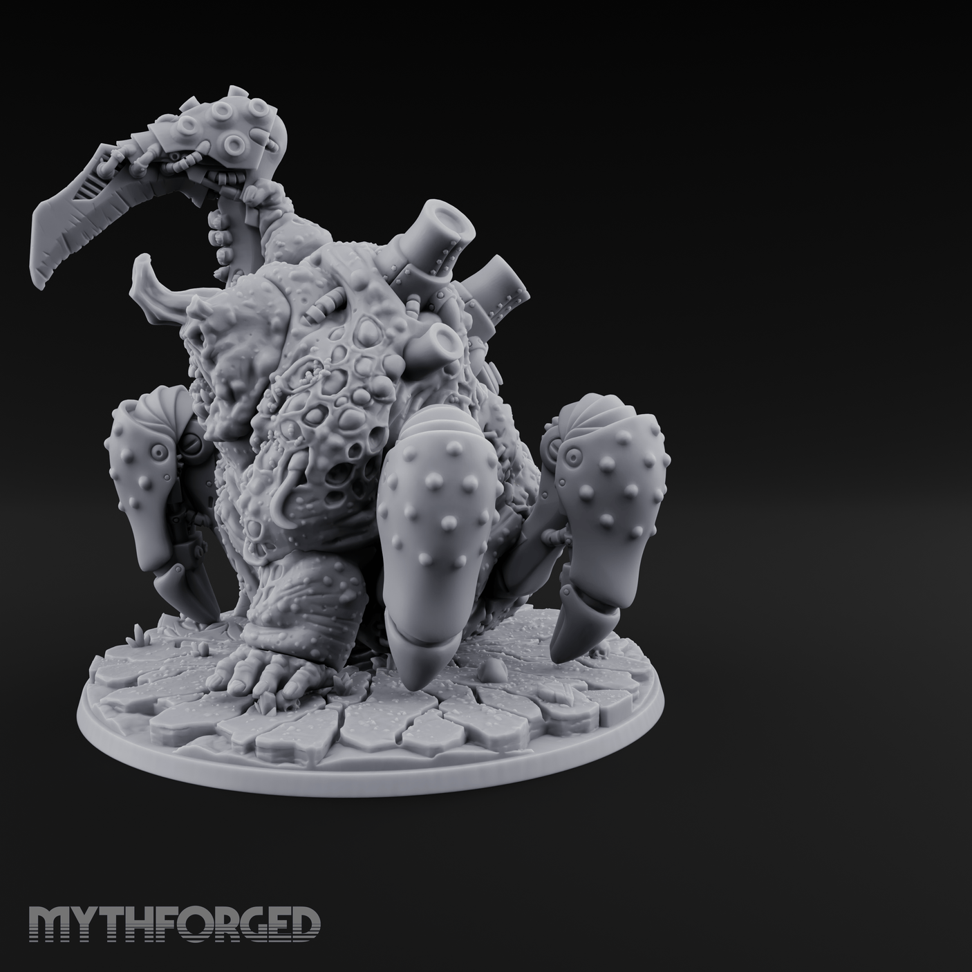 Dripping Plague Ogre Miniature for Dungeons and Dragons, Pathfinder or other TTRPGs