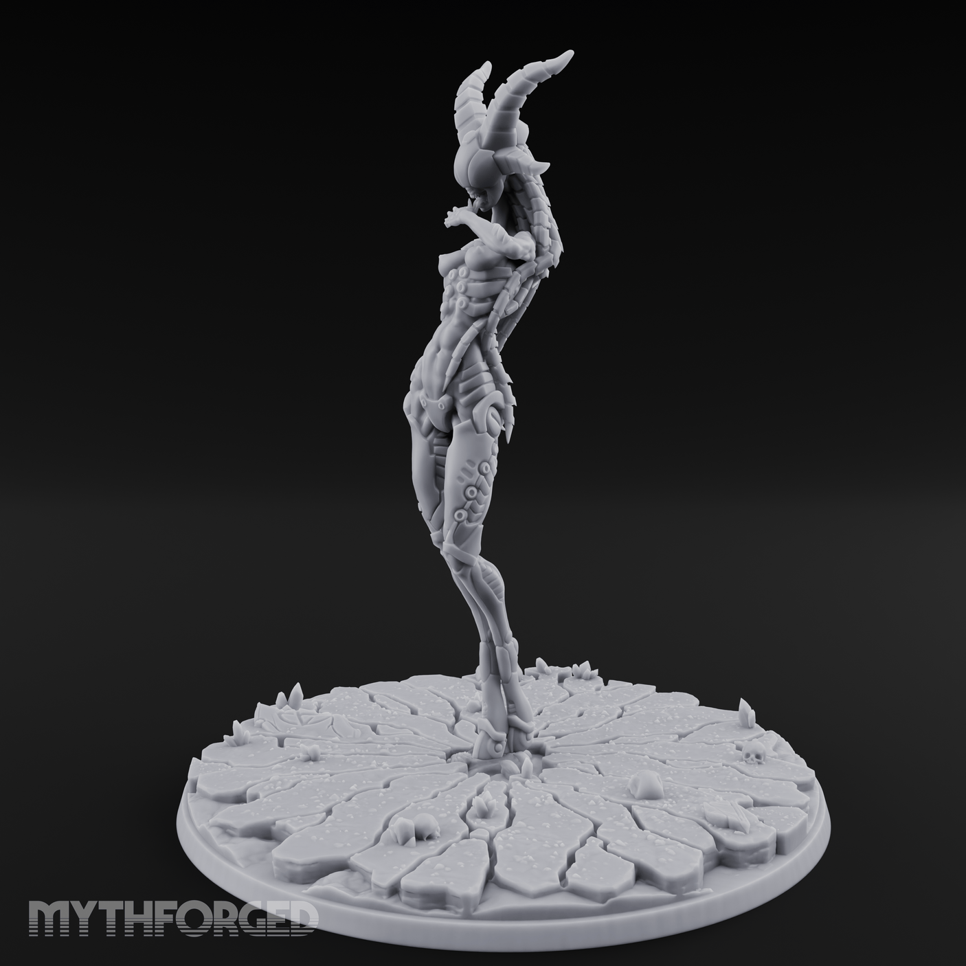 Ascending In Glory Demon Lord Miniature for Dungeons and Dragons, Pathfinder or other TTRPGs