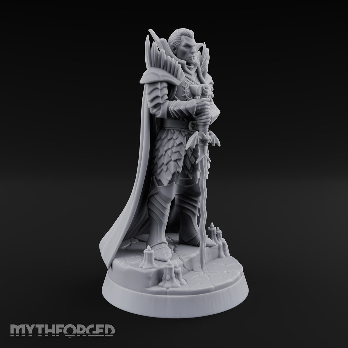 Standing Vigil Vampire Lord Miniature for Dungeons and Dragons, Pathfinder or other TTRPGs
