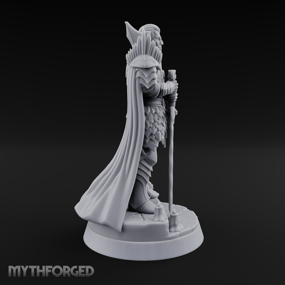 Standing Vigil Vampire Lord Miniature for Dungeons and Dragons, Pathfinder or other TTRPGs
