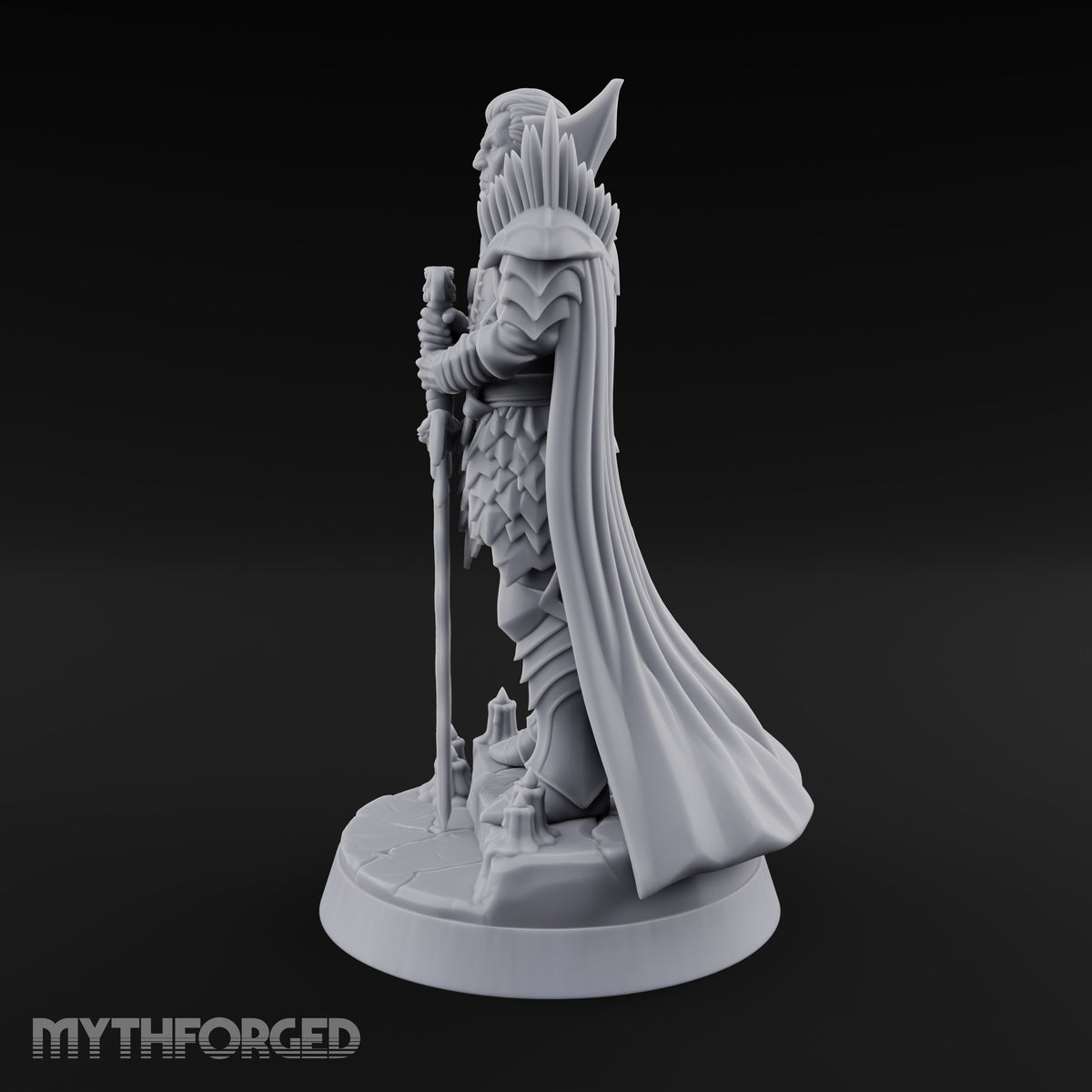 Standing Vigil Vampire Lord Miniature for Dungeons and Dragons, Pathfinder or other TTRPGs
