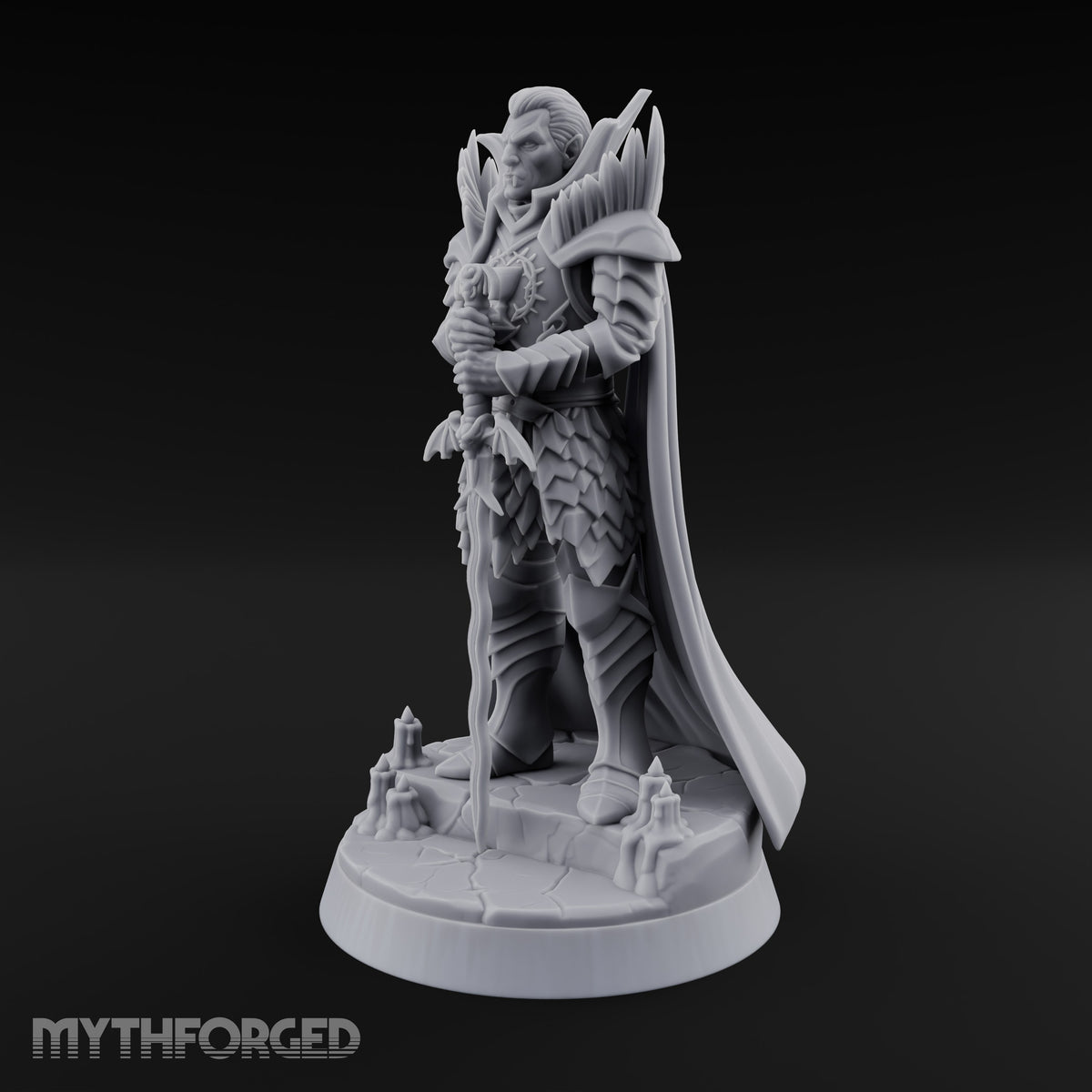 Standing Vigil Vampire Lord Miniature for Dungeons and Dragons, Pathfinder or other TTRPGs