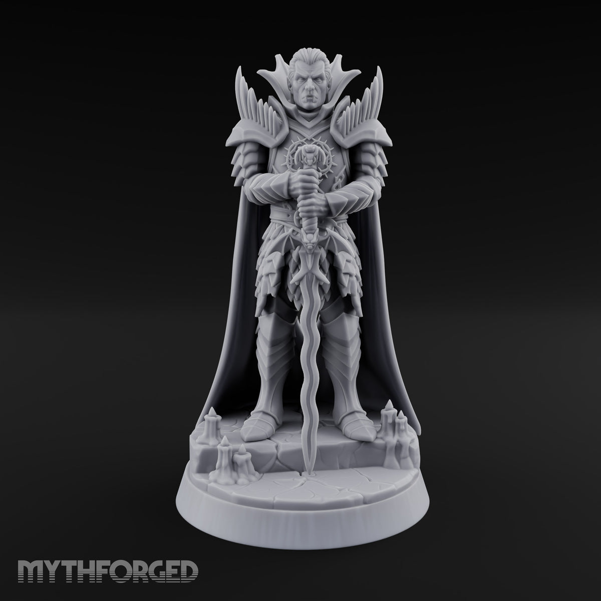 Standing Vigil Vampire Lord Miniature for Dungeons and Dragons, Pathfinder or other TTRPGs