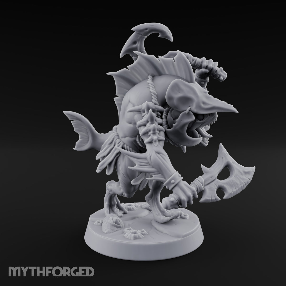 Madness Comes in Shoals Kuo-toa Tide Raider B — Helmeted