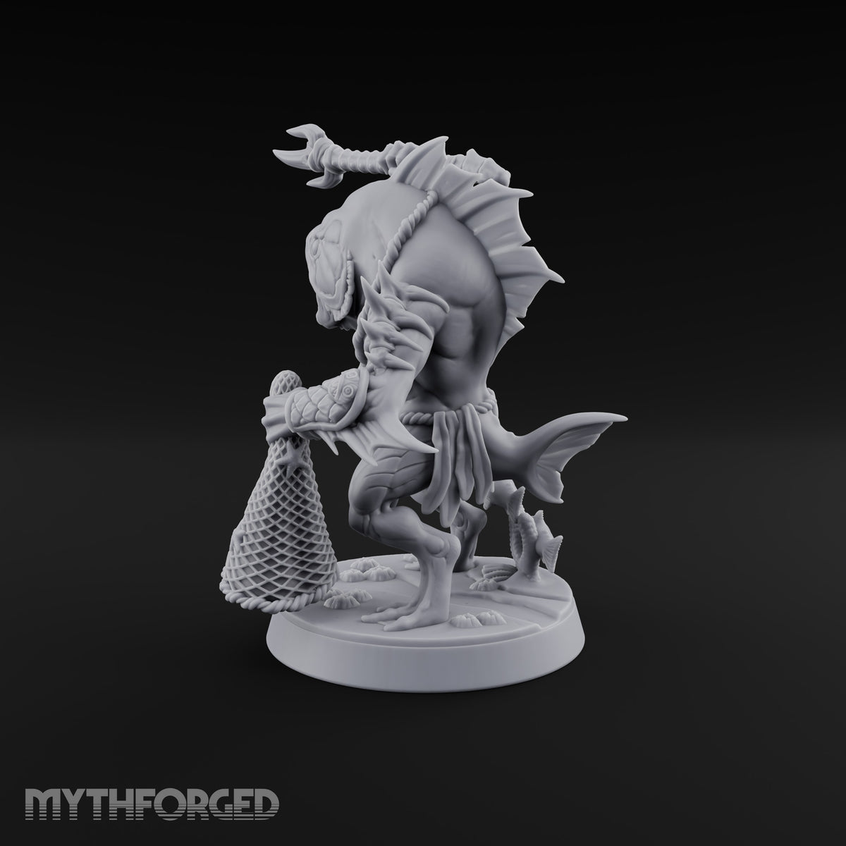 Madness Comes in Shoals Kuo-toa Tide Raider C — Bare-headed