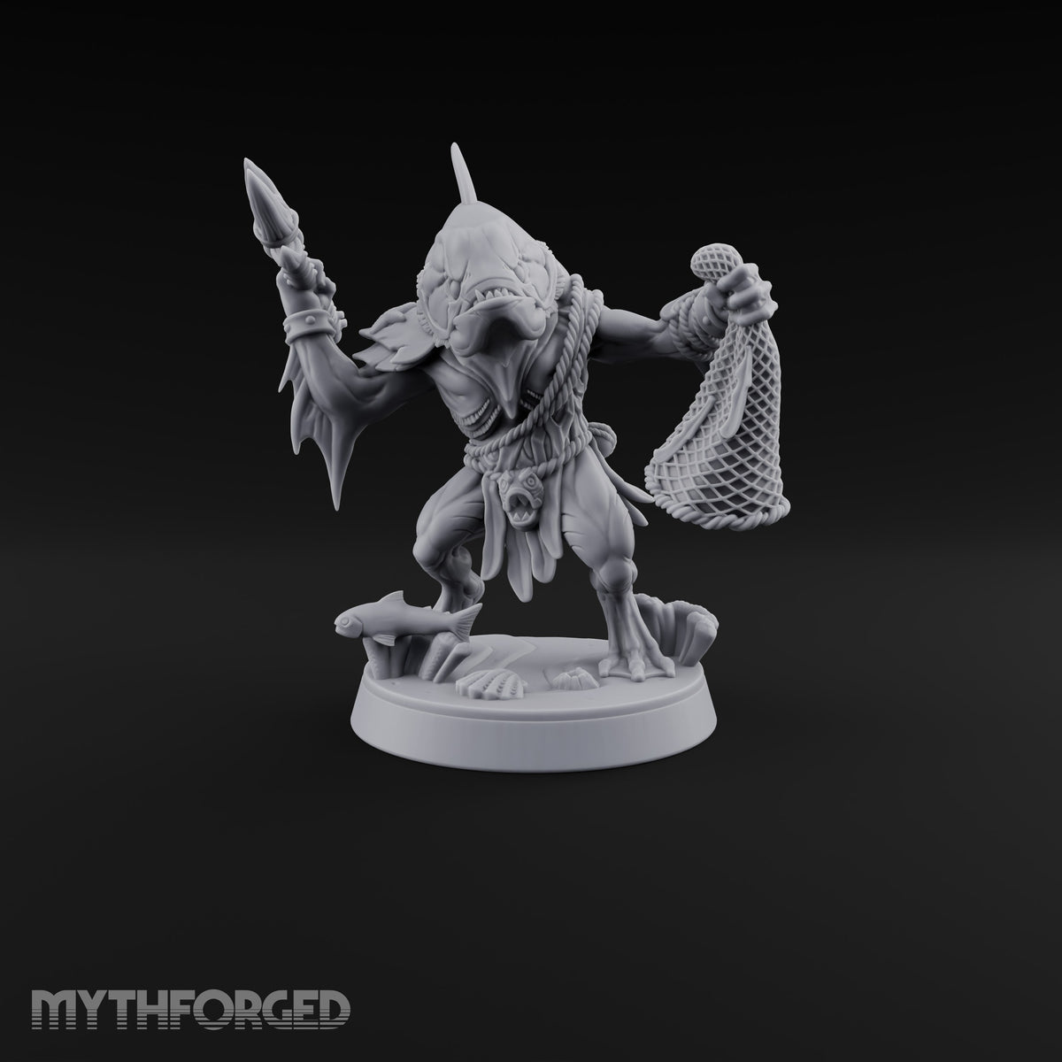 Madness Comes in Shoals Kuo-toa Tide Raider F — Bare-headed